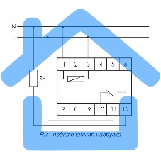 Реле времени PCR-513 (задержка вкл. 230В 8А 1перекл. IP20 монтаж на DIN-рейке) F&F EA02.001.003