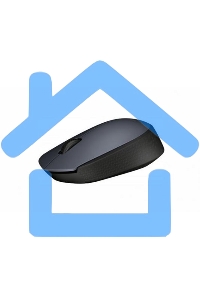 Мышь беспроводная Logitech M170 черный/темно-серый, 1000 dpi, радиоканал, USB, кнопки - 3