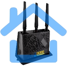 Маршрутизатор ASUS 4G-AC86U Dual-band LTE Modem Router 802.11ac 800+1733Mbps EU/13/EU/P EU U/K RTL (730327) (90IG05R0-BM9100)