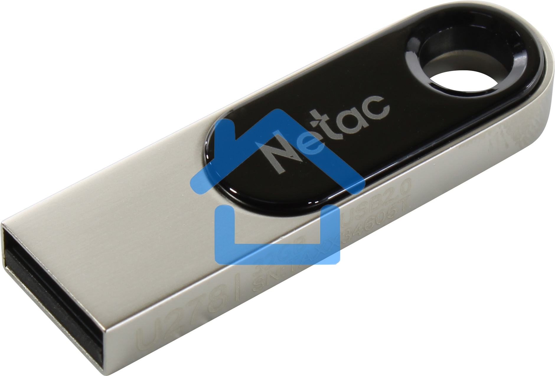 Флешка USB R/W Netac U278 32Gb <NT03U278N-032G-20PN>, USB2.0, металлическая матовая