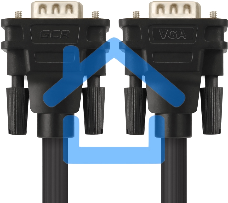 Кабель Greenconnect SVGA 7.0м черный, позолоченные контакты, ферритовые кольца, OD8.0mm. 15M / 15M Premium GCR-VM2VM2-7.0m, 28/28 AWG, двойной экран