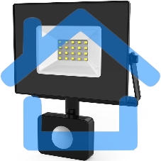 Прожектор светодиодный Gauss Elementary LED 30W 2100lm IP65 6500К с датчиком движения