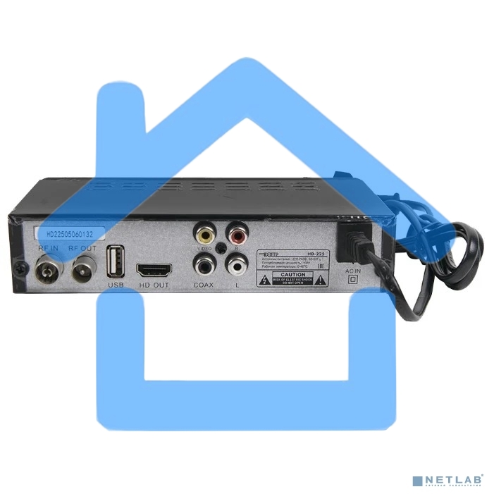 Ресивер эфирный цифровой DVB-T2/C HD HD-225 метал, дисплей DOLBY DIGITAL, Эфир