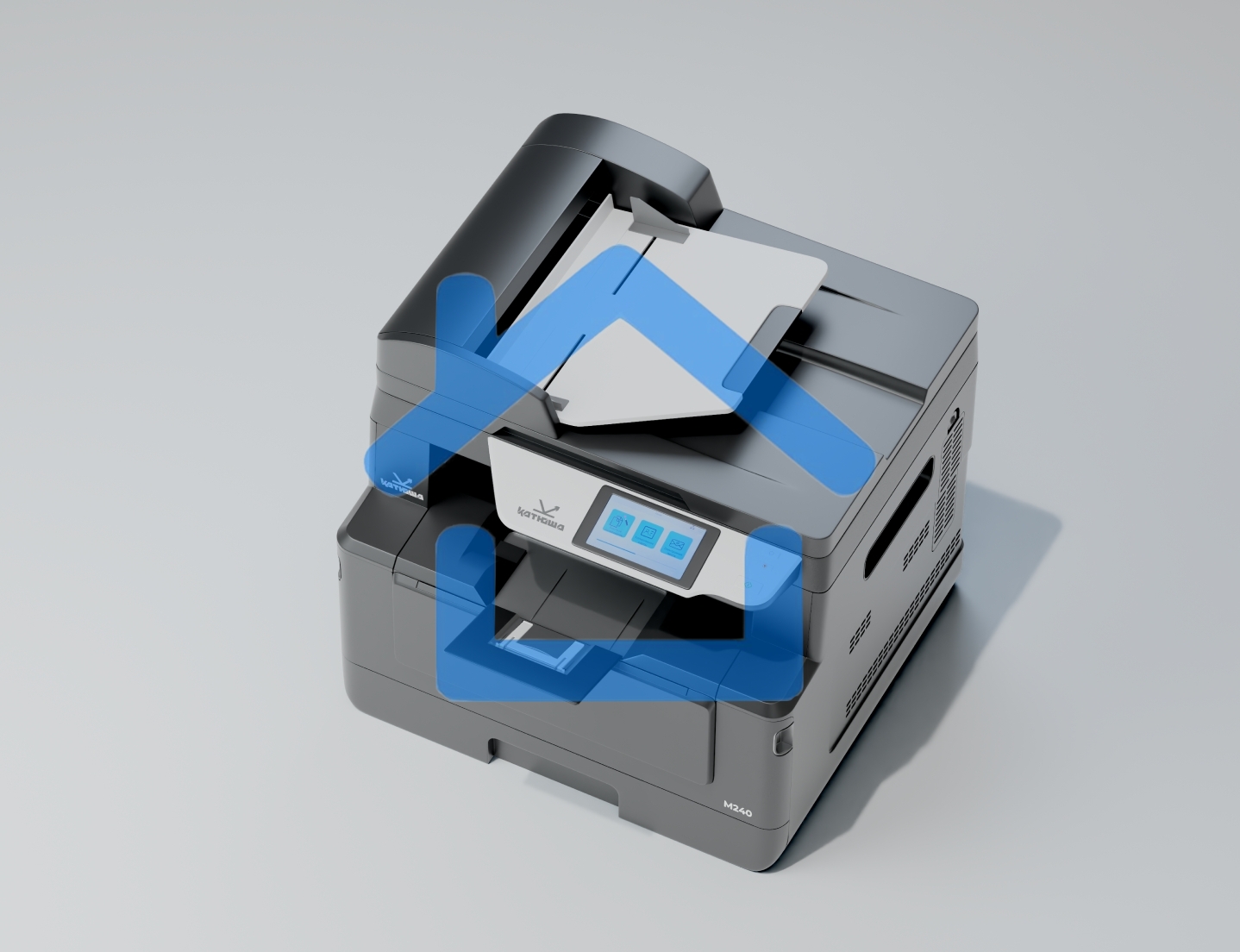 МФУ лазерный Катюша M240, A4, ч/б, 40 стр/мин., скан. до 37 стр/мин., 1200 x 1200 dpi (печать) 600 x 600 dpi (скан.), Ethernet, USB