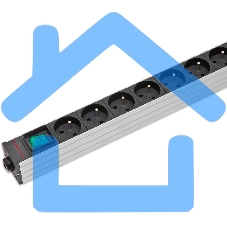 Блок распределения питания Sysmatrix PD 0804.019 гор.размещ. 8xSchuko базовые 10A Schuko 1.8м
