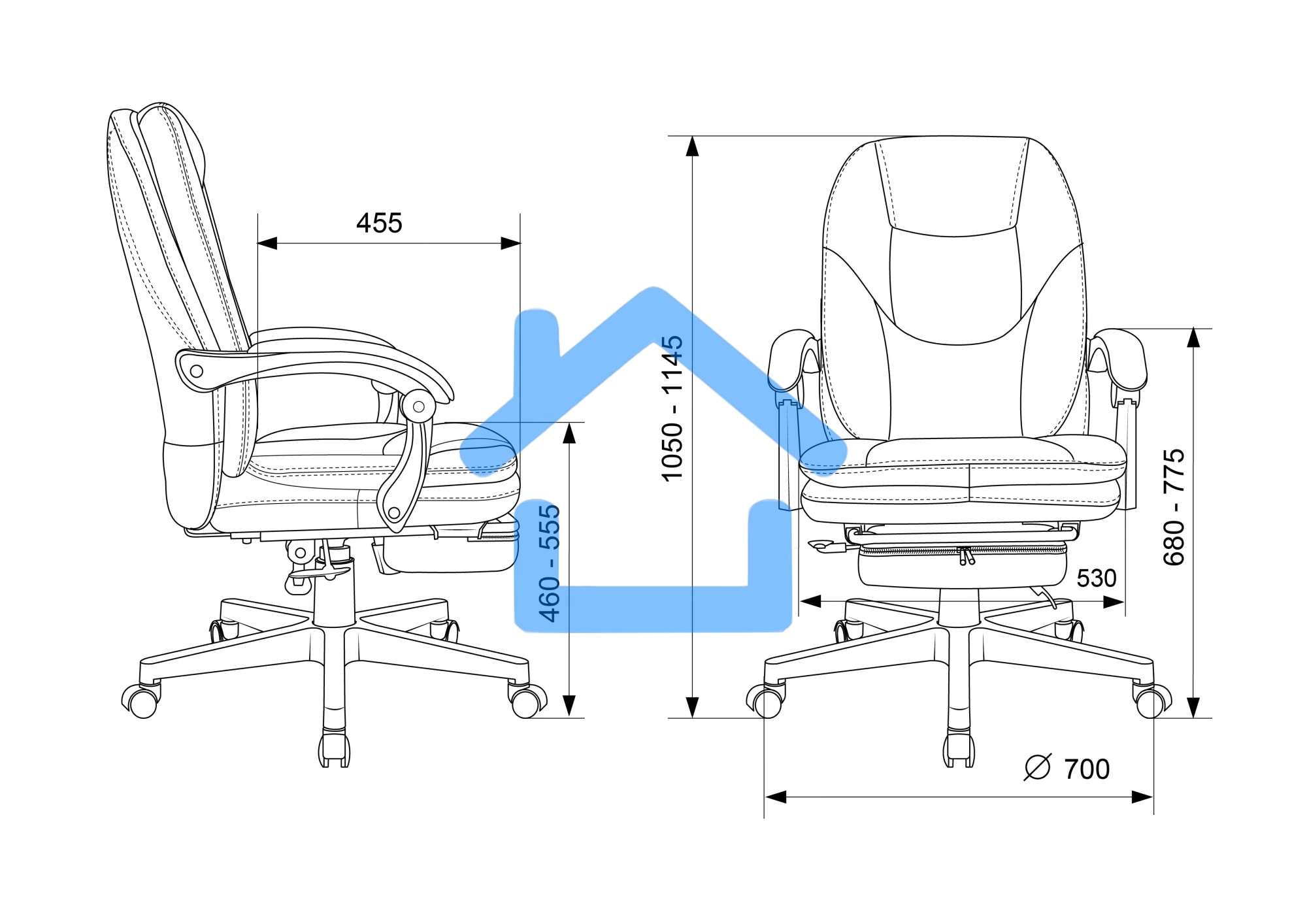Кресло руководителя Бюрократ CH-868N-BF слоновая кость, эко.кожа, крестов. пластик, подст. для ног