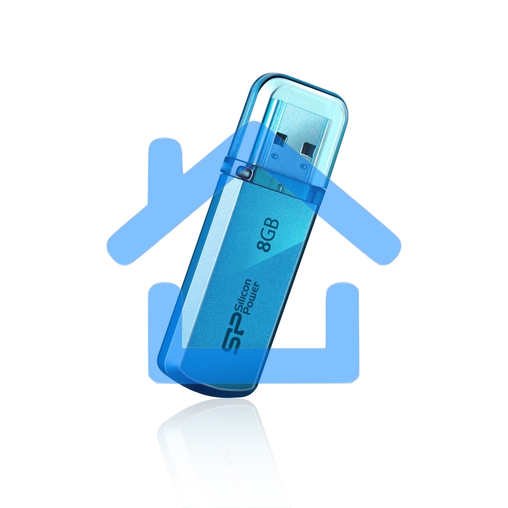 Флешка USB R/W Silicon Power R/W 8Gb Helios 101 SP008Gb,UF2101V1B USB2.0 синий