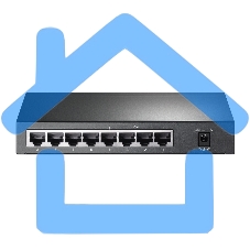 Коммутатор TP-Link SMB TL-SG1008P Коммутатор 8-port Gigabit Switch с 4 портами РоЕ
