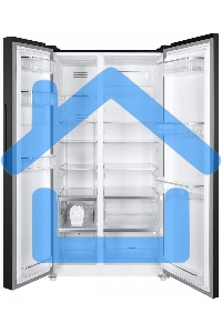 Холодильник Maunfeld MFF177NFSB черный глянц. двухкамерный 263/170л морозилка сбоку, No Frost, Side by Side