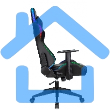 Кресло игровое Zombie GAME RGB черный эко.кожа/ткань крестов. пластик