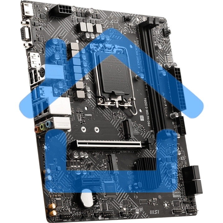 Материнская плата MSI PRO H610M-G, LGA 1700, Intel H610, 2xDDR5, 4xSATA, 1xM.2, 1xPCIe 4.0 x16, 1xPCIe 3.0 x1, 1xHDMI, 1xDP, 1xVGA, 1xRJ45 1Gb, 2xUSB-A 3.2 Gen 1, 4xUSB-A 2.0, 3x3.5мм, 7.1, mATX