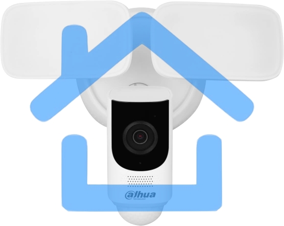 Камера видеонаблюдения IP Dahua DH-IPC-WL46AP-0280B Wi-Fi 2.8-2.8мм корп.:белый