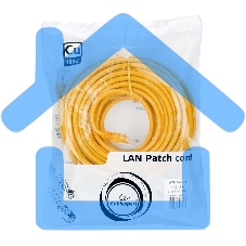 Патч-корд медный UTP Cablexpert PP10-15M/Y кат.5e, 15м, литой, многожильный (желтый)