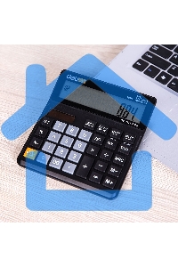 Калькулятор бухгалтерский Deli EM01120 черный 12-разр.