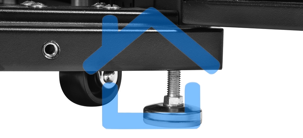 Шкаф серв. ПРОФ нап. 42U (600x1000) дверь перфорированная 2 шт., цвет черный, в сборе (ШТК-СП-42.6.10-44АА-9005) (1 коробка)