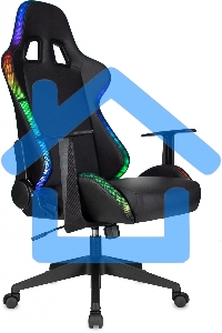 Кресло игровое Zombie GAME RGB черный эко.кожа/ткань крестов. пластик