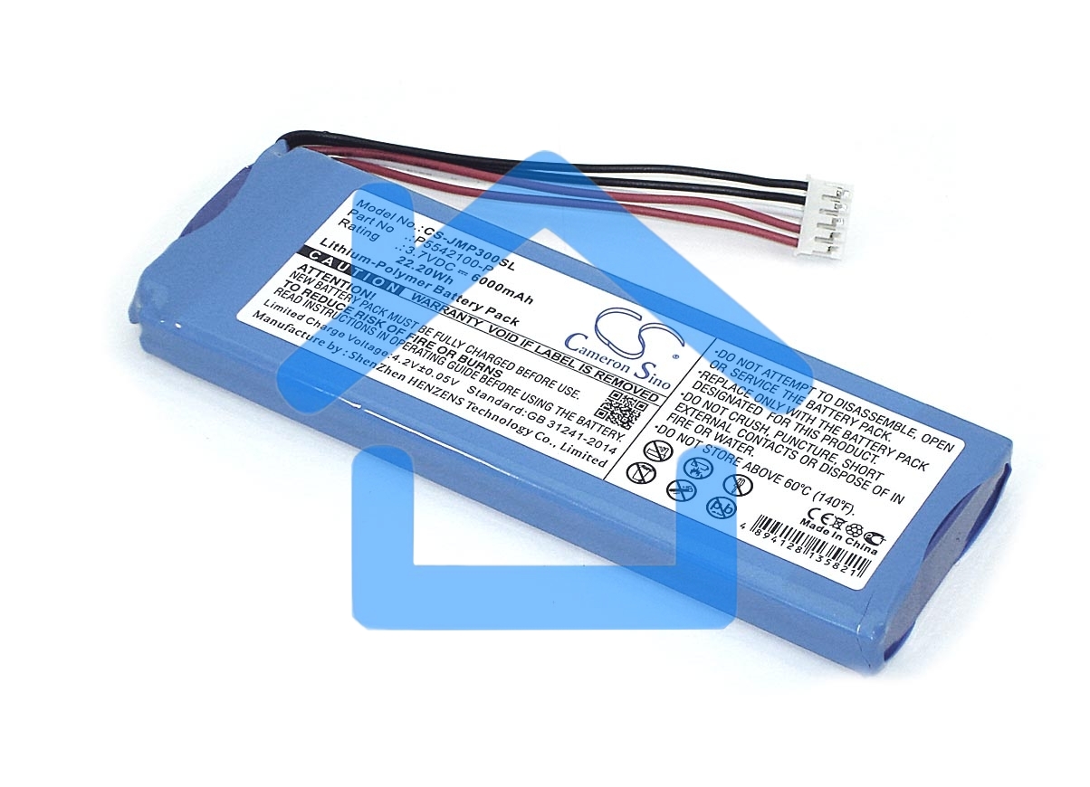Аккумуляторная батарея CameronSino CS-JMP300SL для JBL Pulse 33.7V6000mAh22.20Wh