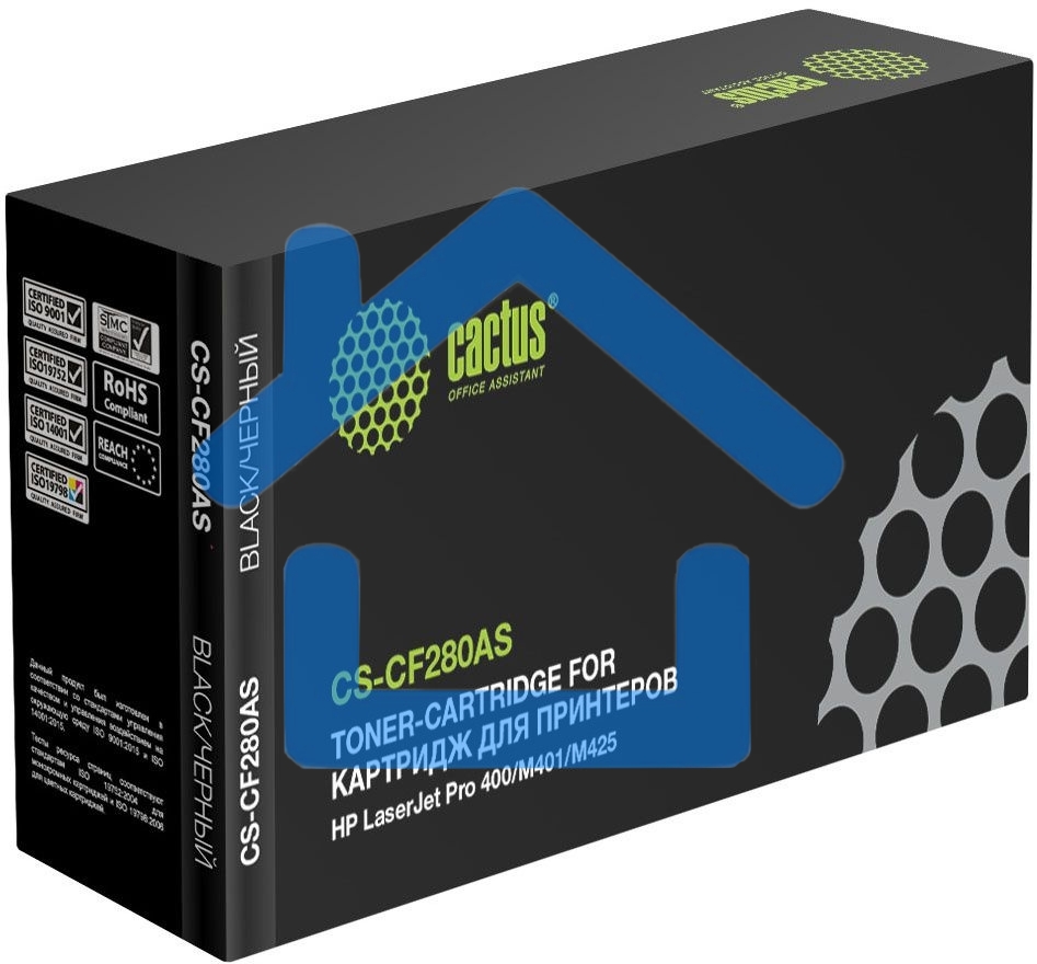 Картридж лазерный Cactus CS-CF280AS черный (2700 стр.) для HP LJ Pro 400/M401/M425