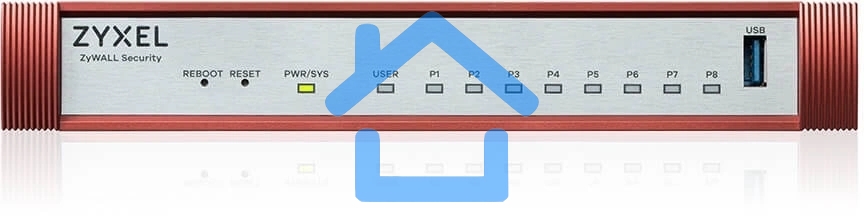 Межсетевой экран Zyxel USG FLEX 100H, 8xRJ-45: 1G (LAN/WAN), 1xUSB3.0 **