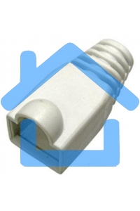 Защитные колпачки для кабеля 6,0мм cat.5, на соединение коннектора с кабелем, белый, 100 шт. в пчк