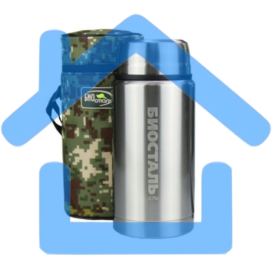 Термос BIOSTAL NTS-750B ОХОТА ш/г, суповой с ложкой, с термочехлом