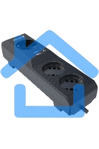 Сетевой фильтр Surge protector Pilot 3G 3xGP euro outlets, 10А/2.2кВа, 2xUSB, 3m, черный