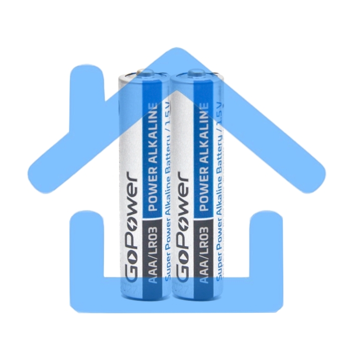 Батарейка GoPower LR03 AAA Shrink 2 Alkaline 1.5V (2/40/800) коробка (40 шт.)