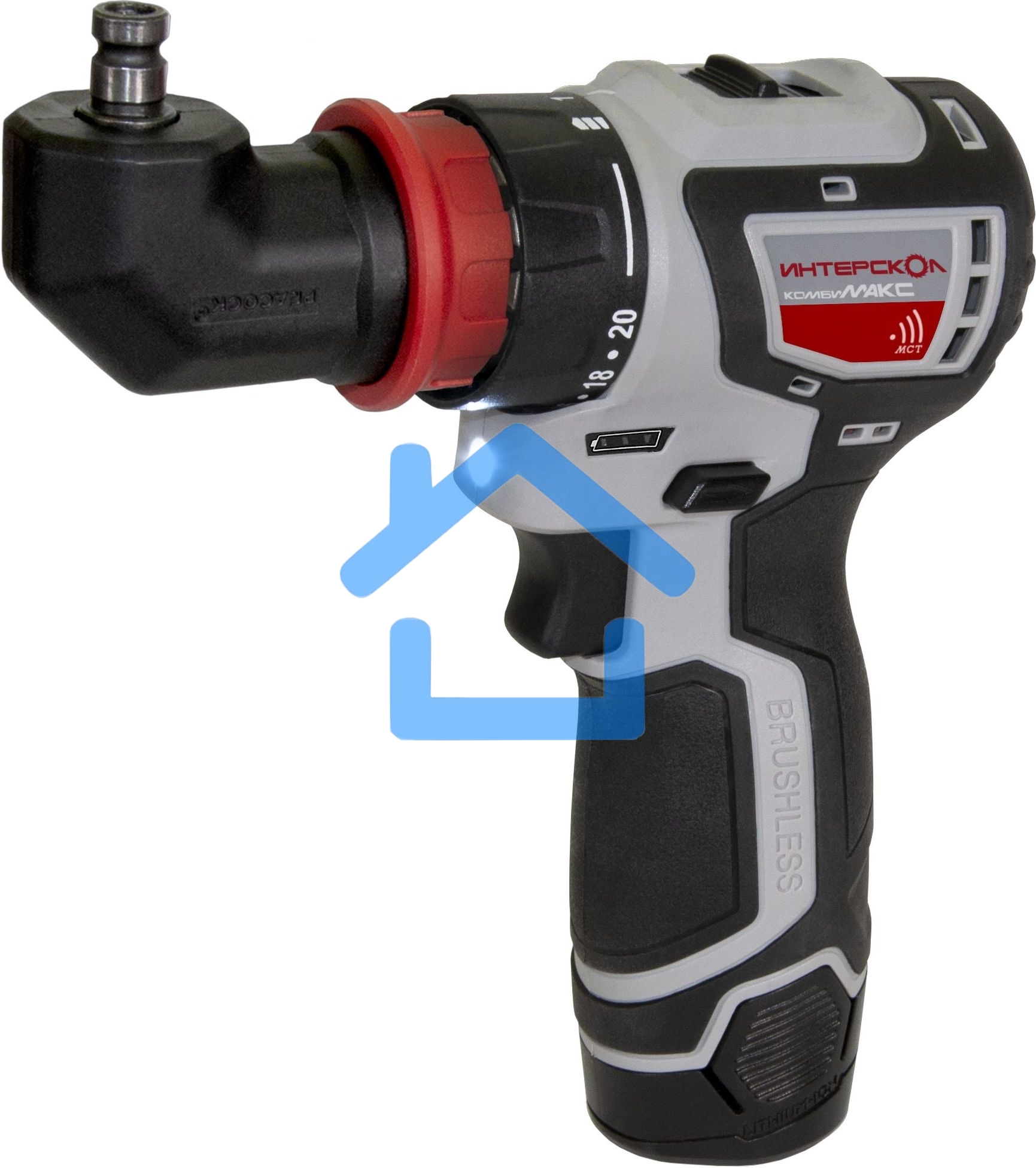 Дрель-шуруповерт ИНТЕРСКОЛ ДА-10/12В 36, Аккумуляторная, 12В, 2 АКБ, Кейс