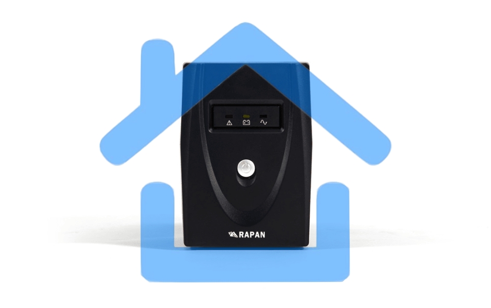 Источник бесперебойного питания RAPAN-UPS 800 220 В 800В.А/480Вт меандр с АКБ 7А.ч интерактивный Бастион 738