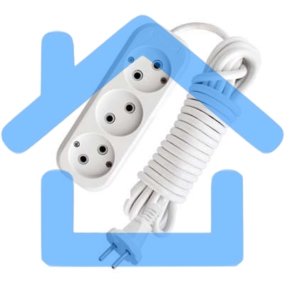 Удлинитель 3х7м без заземл. 10А IP20 Е-203 АБС-пл. ПВС 2х0.75 UNIVersal 9631966