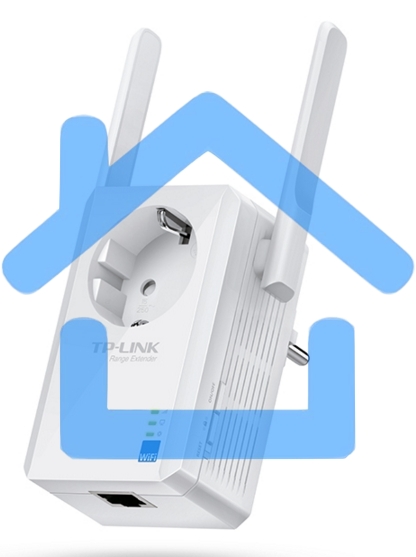 Сетевой адаптер TP-Link SOHO TL-WA860RE 300Mbps Wireless N Wall Plugged Range Extender with AC Passthrough, QCA(Atheros), 2T2R, 2.4GHz, 802.11b/g/n, 1 10/100Mbps LAN port, Range Extender button, Range Extender mode, suppo поставляется без кабеля RJ-45