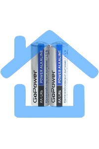 Батарейка GoPower LR6 AA Shrink 2 Alkaline 1.5V (2/40/800) коробка (40 шт.)