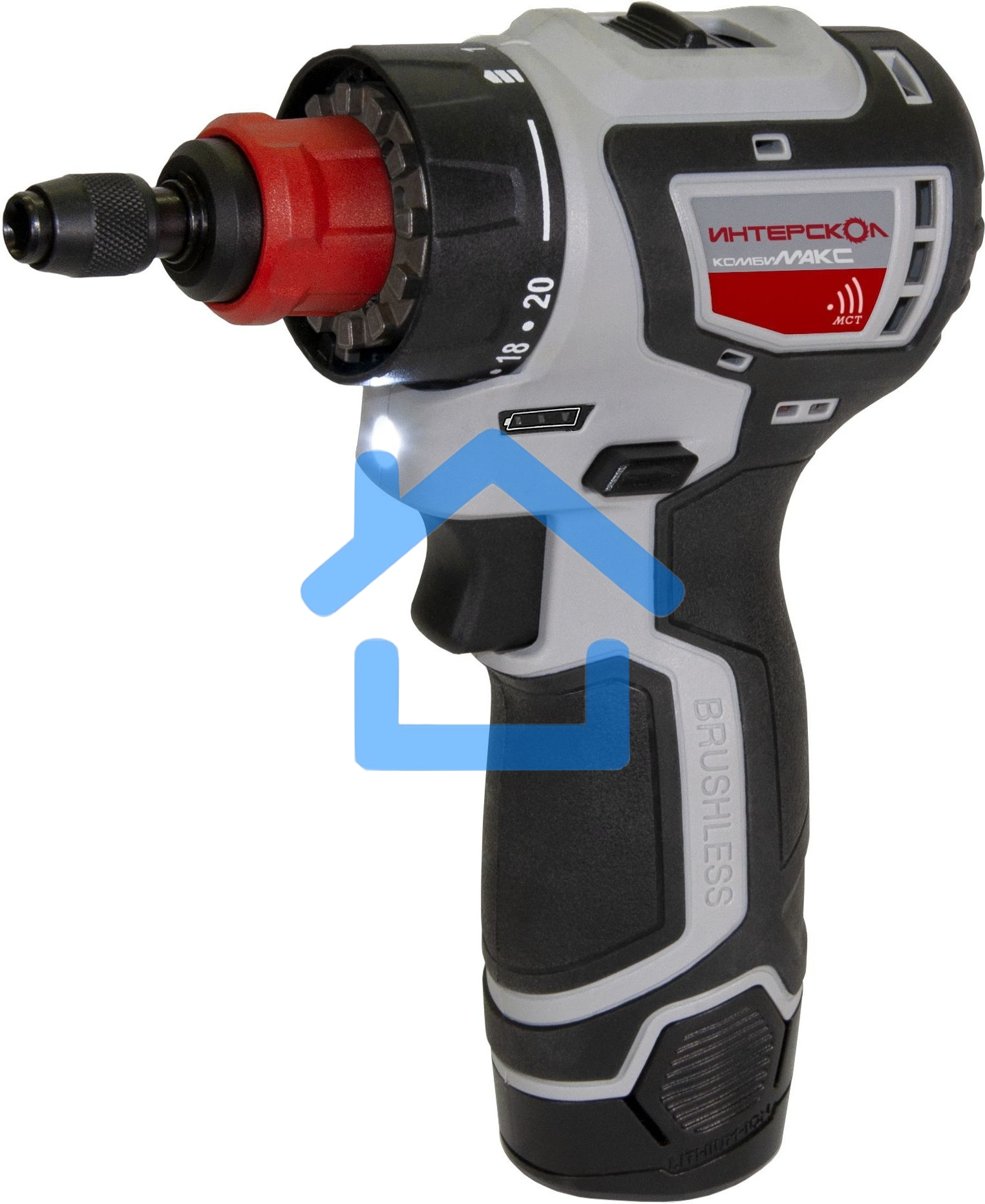 Дрель-шуруповерт ИНТЕРСКОЛ ДА-10/12В 36, Аккумуляторная, 12В, 2 АКБ, Кейс