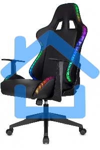 Кресло игровое Zombie GAME RGB черный эко.кожа/ткань крестов. пластик