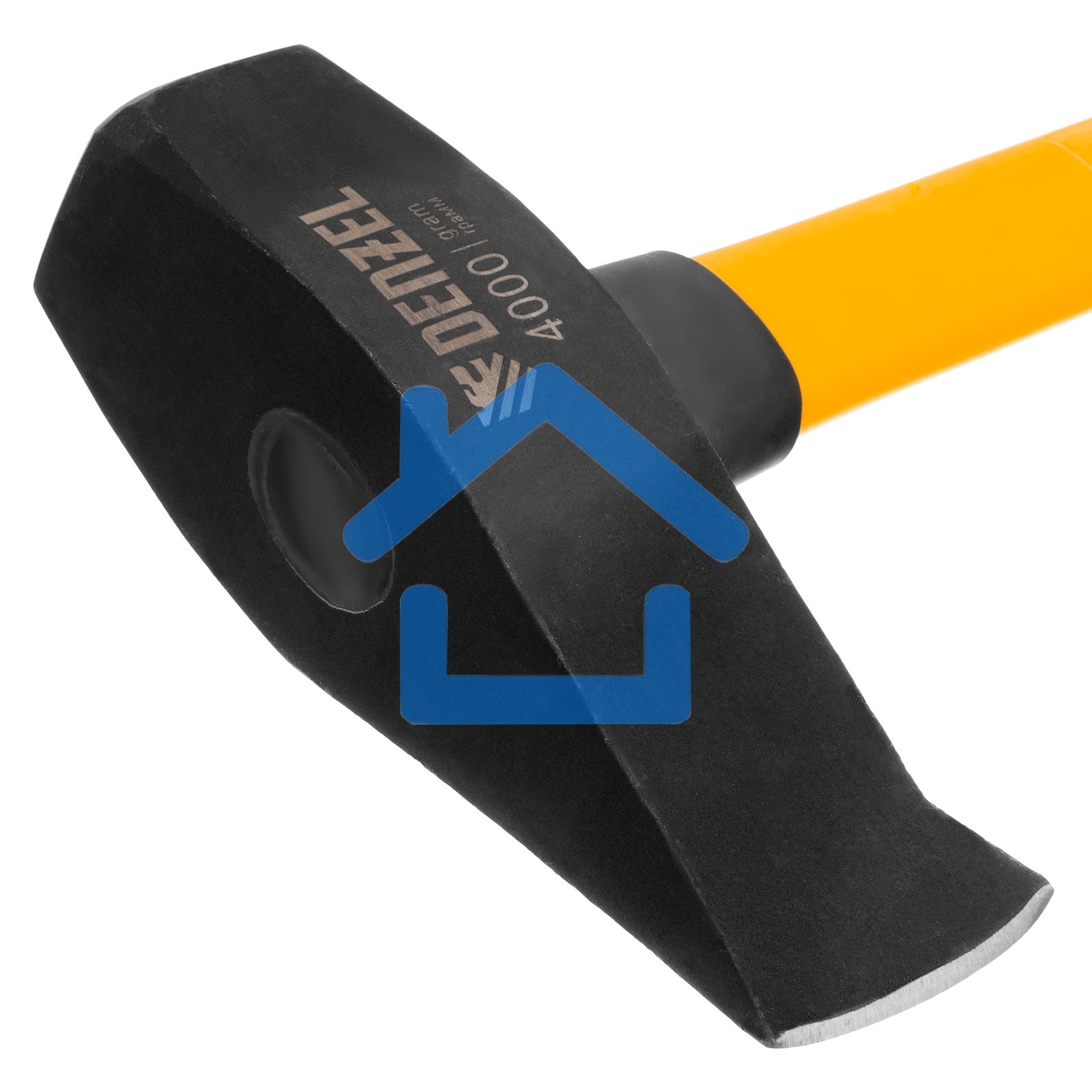 Колун-кувалда 4000 г, кованая, фибергласовая рукоятка c TPR покрытием, 880 мм Denzel