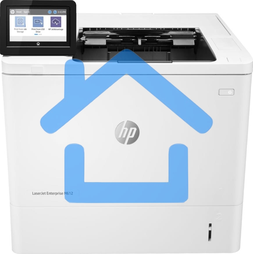 Принтер лазерный HP LaserJet Enterprise M612dn (7PS86A), A4, ч/б, печ. до 71 стр/мин., 1200 x 1200 dpi, USB, RJ-45, Air Print, Mopria