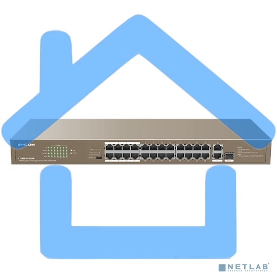 Коммутатор IP-COM F1126P-24-250W PoE неуправляемый 26-Ports 10/100 Mbps Base-TX + 1-Port 1000 Base-X SFP / 24-Ports PoE (PoE бюджет 230W)