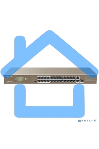 Коммутатор IP-COM F1126P-24-250W PoE неуправляемый 26-Ports 10/100 Mbps Base-TX + 1-Port 1000 Base-X SFP / 24-Ports PoE (PoE бюджет 230W)