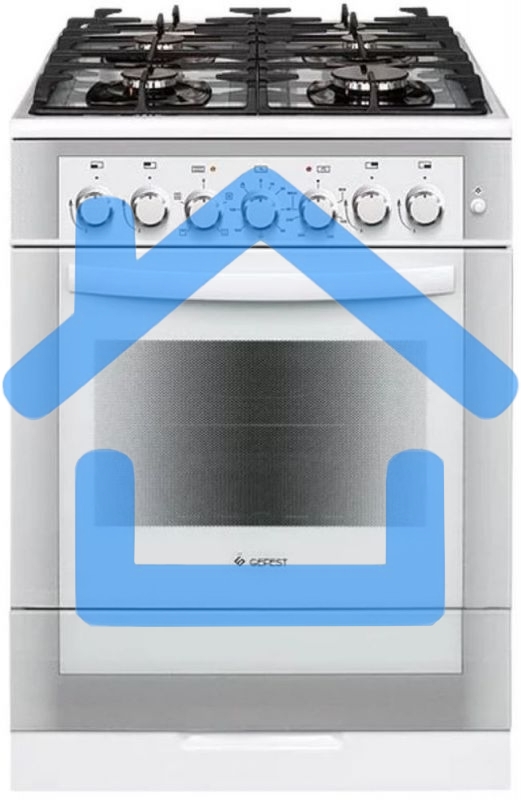 Плита комбинированная Gefest ПГЭ 6502-02 0042 белый, конфорок 4 газовых, духовка 55 л, 60 см x 85 см x 60 см