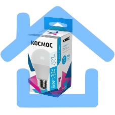 Лампа светодиодная LED BASIC A65/A60 20Вт 220В E27 4500К Космос LkecLED20wA60E2745/LkecLED20wA65E2745