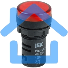 Арматура светосигнальная AD-22DS 12В AC/DC красн. ИЭК BLS10-ADDS-012-K04