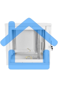 Шкаф телекоммуникационный настенный разборный 9U (600 × 520), съемные стенки, дверь стекло