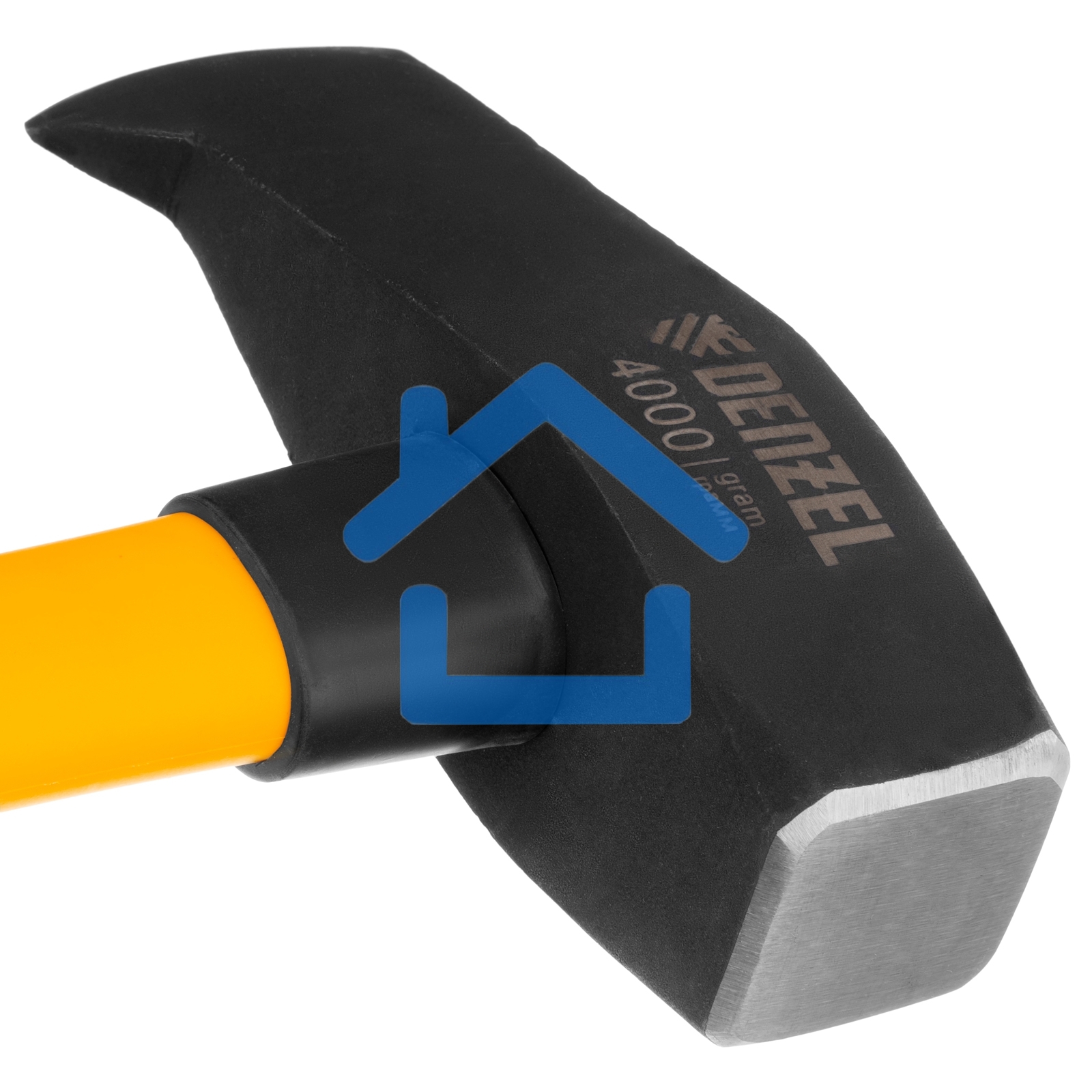 Колун-кувалда 4000 г, кованая, фибергласовая рукоятка c TPR покрытием, 880 мм Denzel