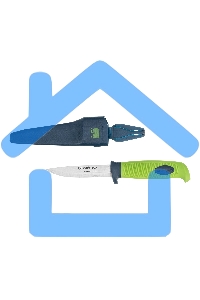 Нож универсальный с чехлом, обрезиненная рукоятка, 220 мм, лезвие - 100 мм Сибртех