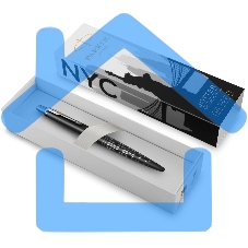 Ручка шариковая Parker Jotter Global Icons SE New York CT K179 (2187554) черн M, синие чернила, подарочная коробка