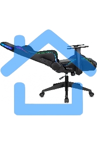 Кресло игровое Zombie GAME RGB черный эко.кожа/ткань крестов. пластик