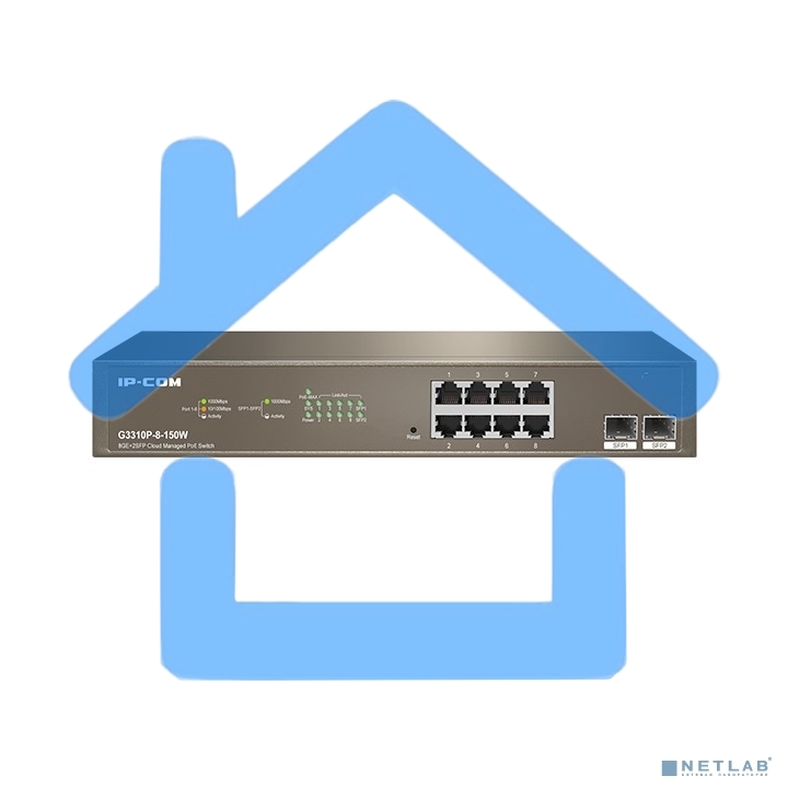 Коммутатор IP-COM G3310P-8-150W PoE с облачным управлением 8GE+2SFP