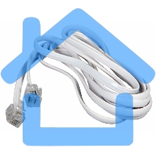 Телефонный шнур, удлинитель RJ-11(6P-4C), длина 5 метров, белый Rexant