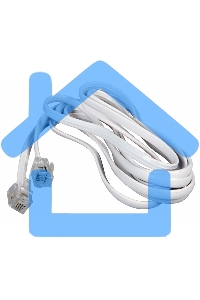 Телефонный шнур, удлинитель RJ-11(6P-4C), длина 5 метров, белый Rexant