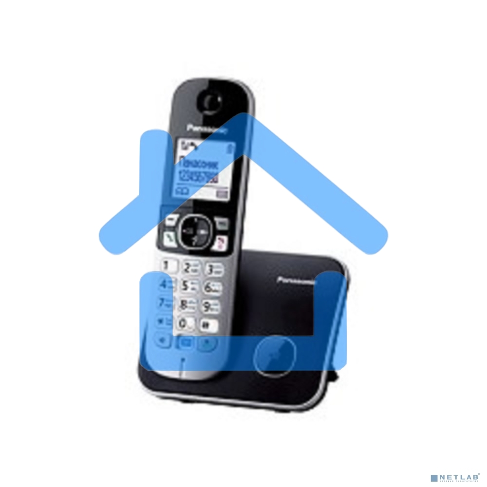 Телефон беспроводной (DECT) Panasonic KX-TG6811RUB черный Беспроводной DECT,40 мелодий,телефонный справочник 120 зап.